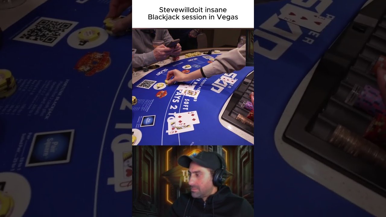 Leia mais sobre o artigo Stevewilldoit Insane Blackjack Session in Vegas with Bradley Martyn and Taylor Lewan #vegas #casino