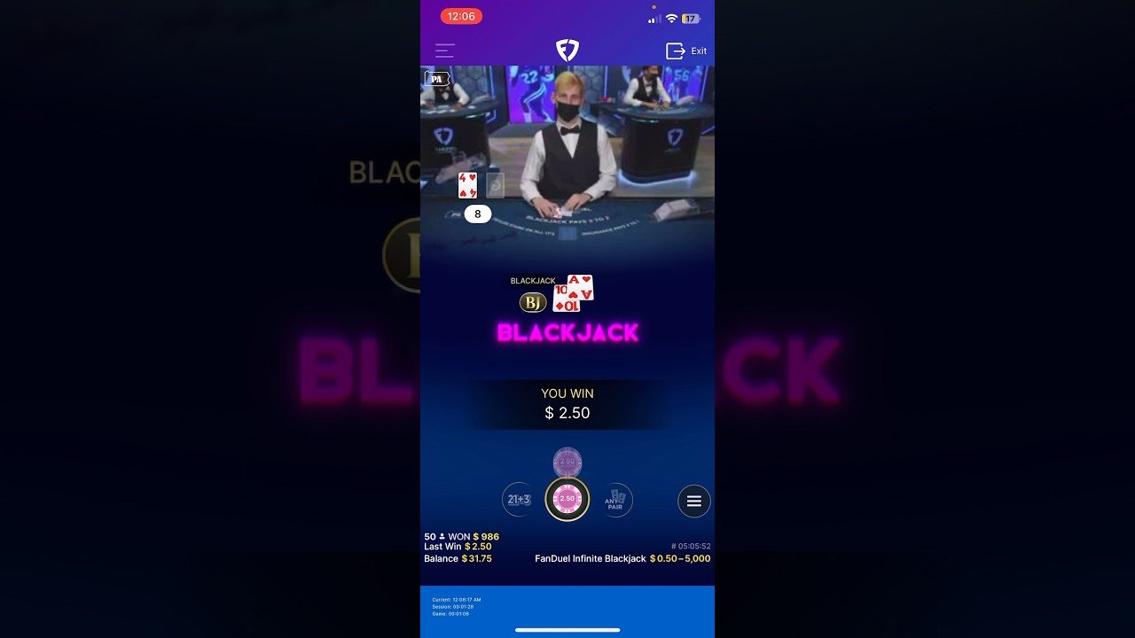 Você está visualizando atualmente FanDuel #Blackjack with Live Dealers