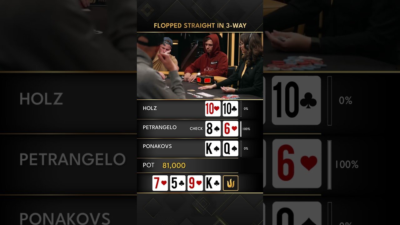 Leia mais sobre o artigo Nicky P Flops the Straight 😮 #tritonpoker #poker #shorts