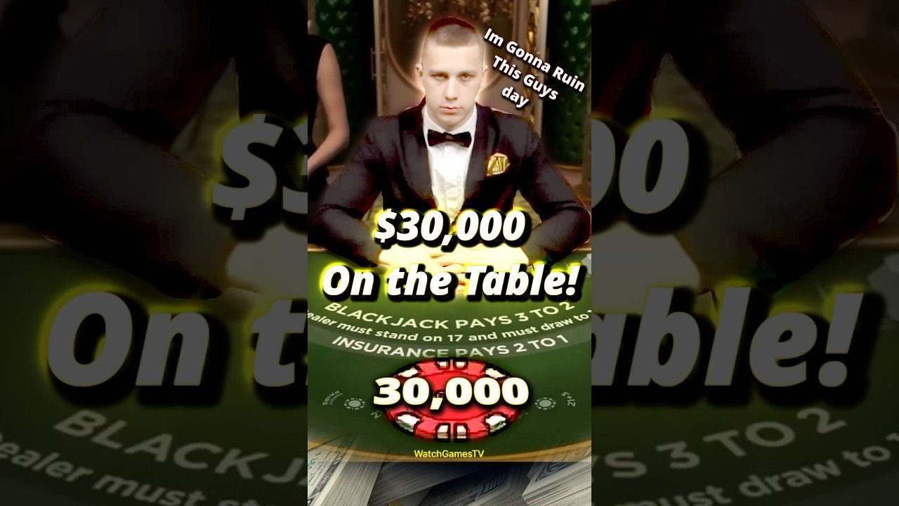 Leia mais sobre o artigo ALL IN $30,000 On the Table at Risk! #blackjack