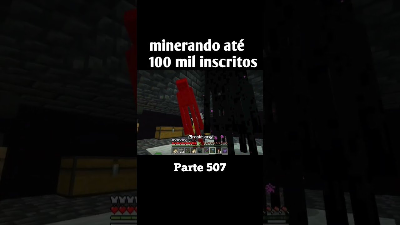 Leia mais sobre o artigo Minerando até 100 mil inscritos #minecraft #minecraftshorts #viral #shorts #maidsanyt #jogos