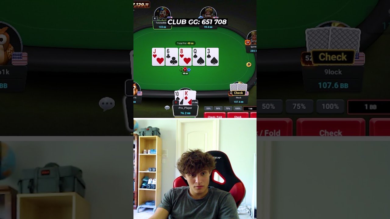 Você está visualizando atualmente They call me THE PRO because of plays like these. #poker #clubgg #bluff