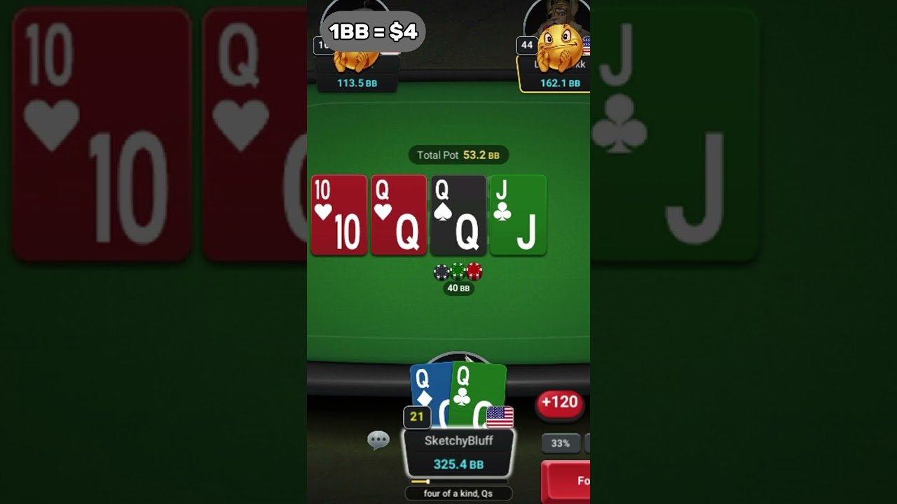 Você está visualizando atualmente FLOPPING QUADS in $1000 Pot and GETTING PAID Online Poker Hand #poker #clubgg #gamble #casino