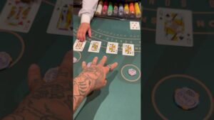 Leia mais sobre o artigo I just split 4 tens at the blackjack table.. #casino #gamble #roulette #blackjack #slots #funny