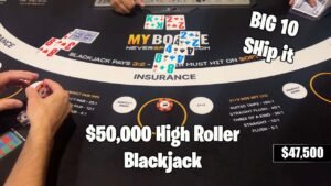 Leia mais sobre o artigo $50,000 High Roller Blackjack – Big 10 – NeverSplit10s E307