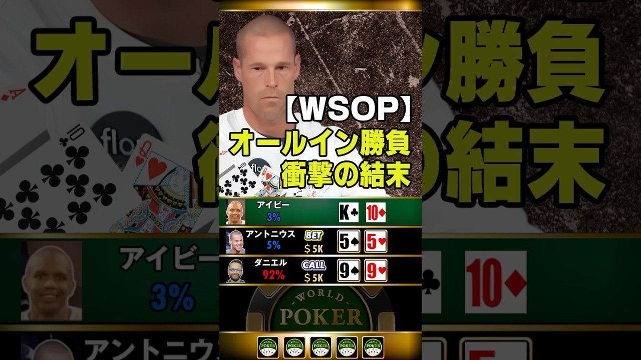 Você está visualizando atualmente 【WSOP】Patrik Antoniusがオールイン勝負#ポーカー