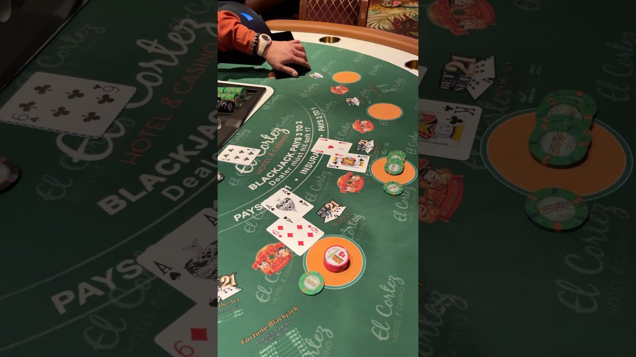 Você está visualizando atualmente Insane double down! #lasvegas #blackjack #casino #gamble #shorts