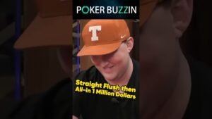 Leia mais sobre o artigo Straight Flush then All-in 1 Million Dollars #poker #casino #pokerplayer #pokerpro #shorts #fun